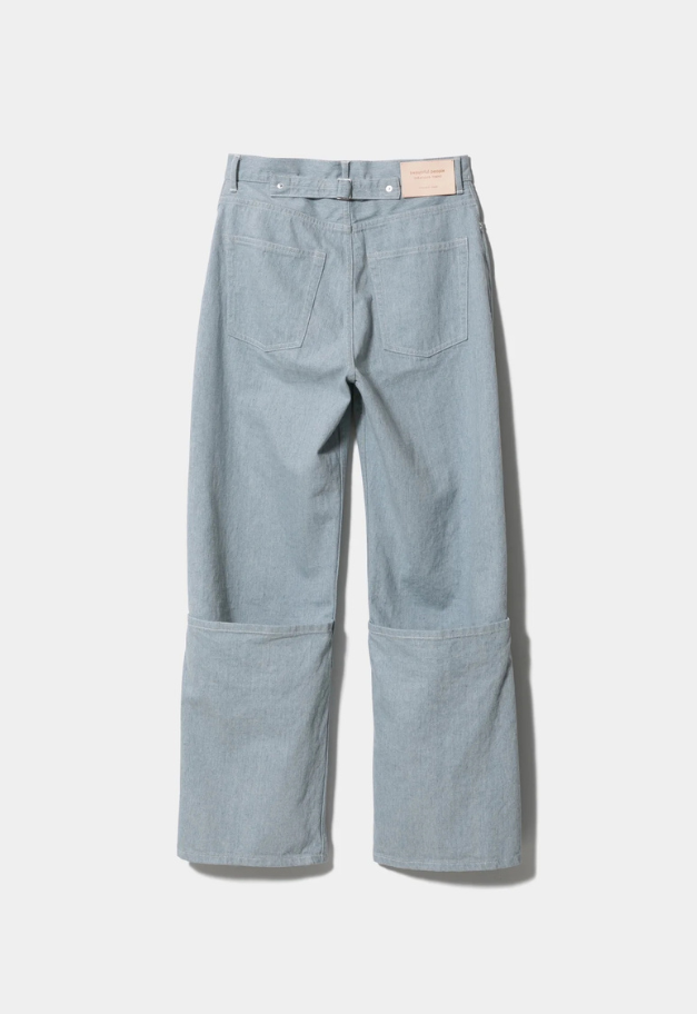 beautiful people recycling denim flip hem pants