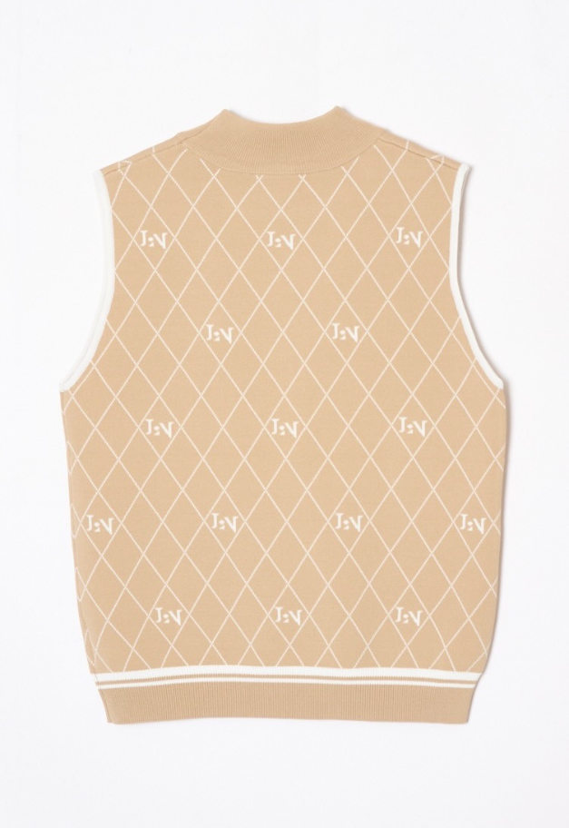 LE.NAN Logo Mock-neck Sleeveless Knit