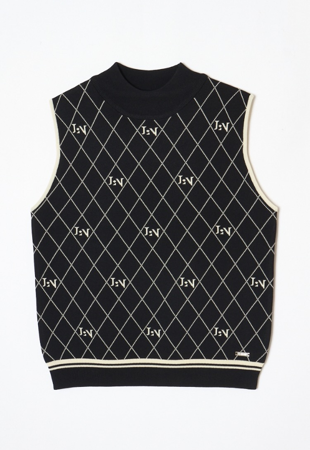 LE.NAN Logo Mock-neck Sleeveless Knit
