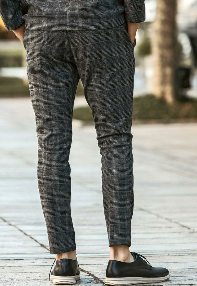 1PIU1UGUALE3 RELAX GLEN CHECK SLACKS【予約商品】