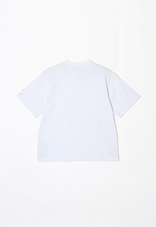 LE.NAN Short Sleeve Silicone Logo&Sleeve Print T-shirt