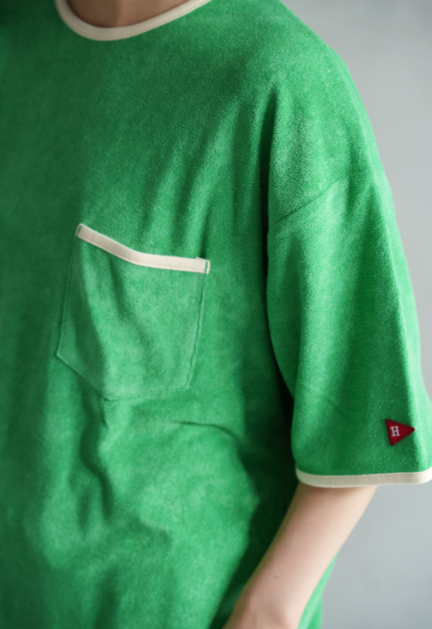 Healthknit Tri-Blend Pile Crew S/S w/Pocket