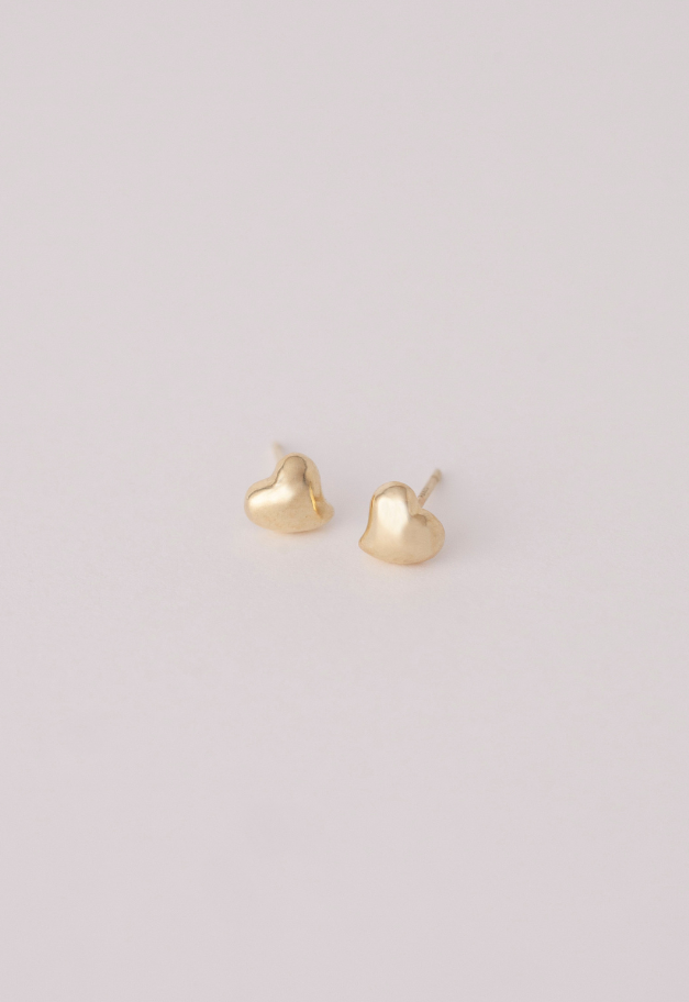 The Noetic. Heart Earrings (14KGP Silver925)