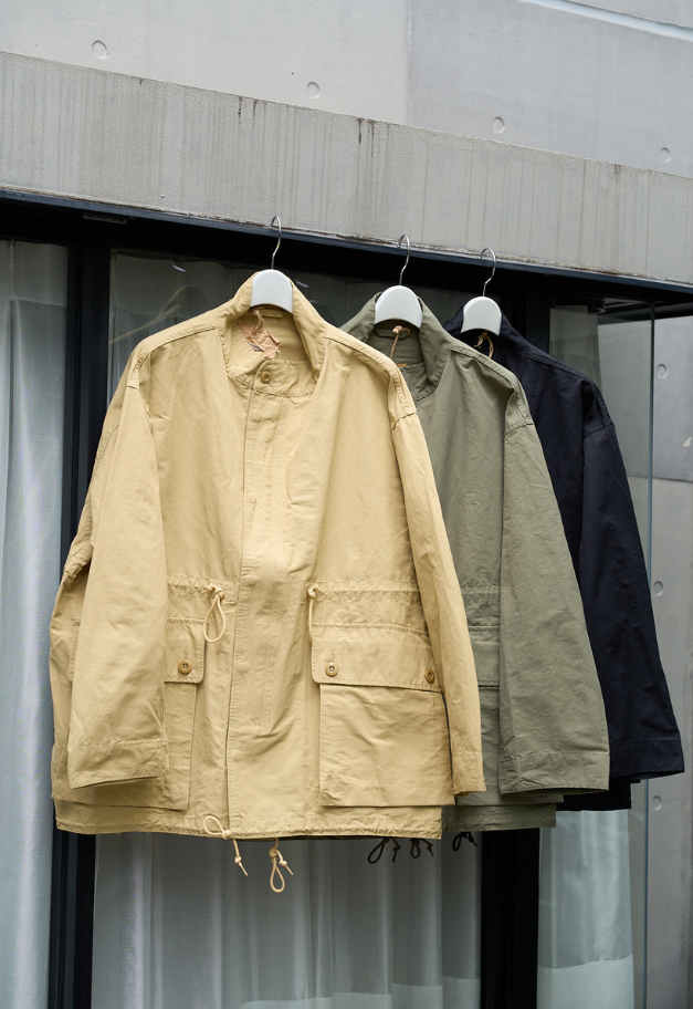 ARMY TWILL COTTON NYLON STAND COAT