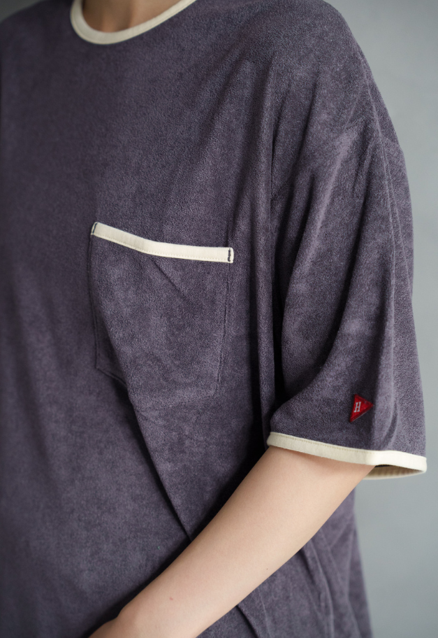 Healthknit Tri-Blend Pile Crew S/S w/Pocket