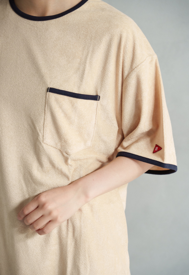 Healthknit Tri-Blend Pile Crew S/S w/Pocket
