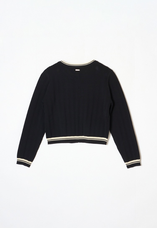 LE.NAN Urban Line Rib-knit Cardigan