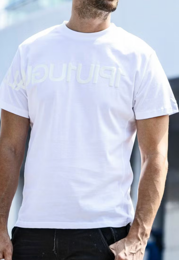 1PIU1UGUALE3 RELAX BIG LOGO INVERTED T-SHIRT
