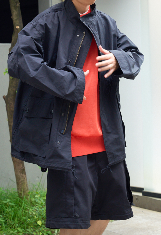 ARMY TWILL COTTON NYLON STAND COAT