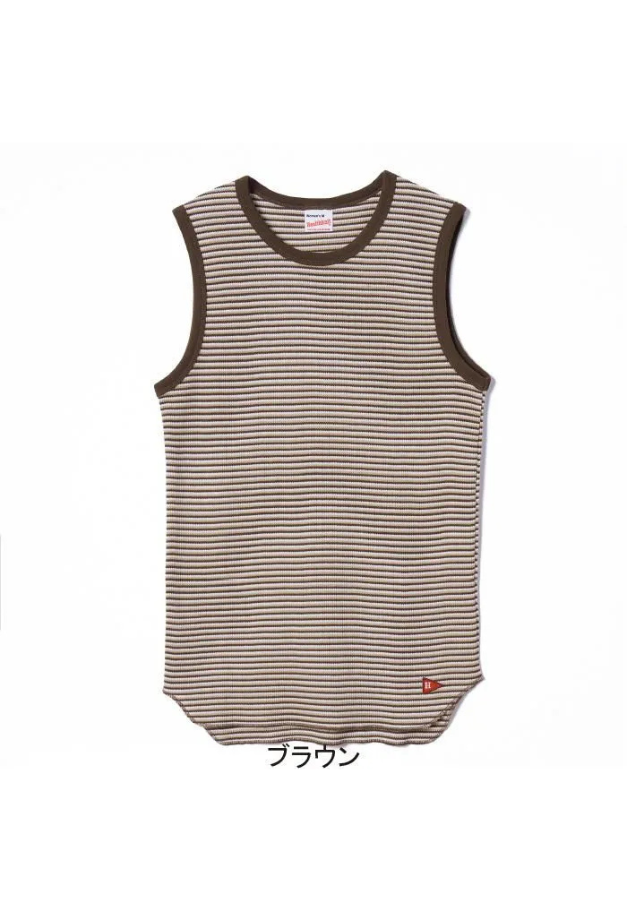 Healthknit Multi Border Waffle Sleevless【WOMENS ITEM】
