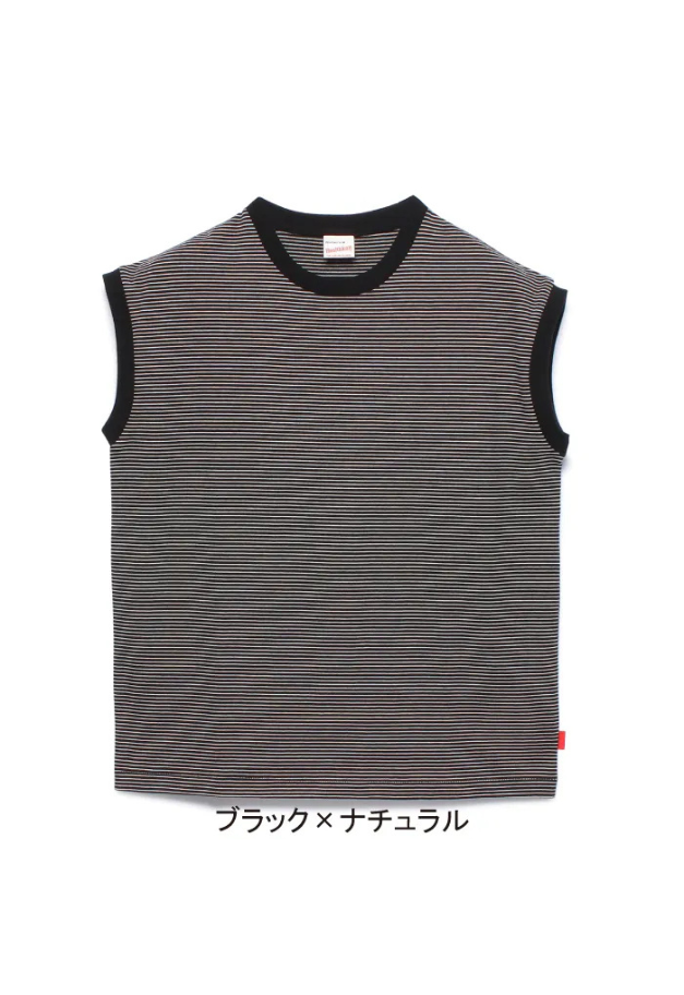Healthknit Narrow Border Jersey Sleevless【WOMENS ITEM/残BLACK1点】