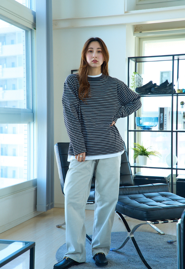 RYE TENDER MERCER L/S TEE - STRIPE