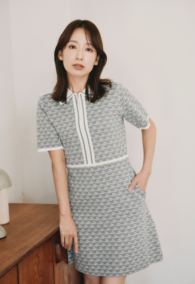 LE.NAN Logo zip one-piece
