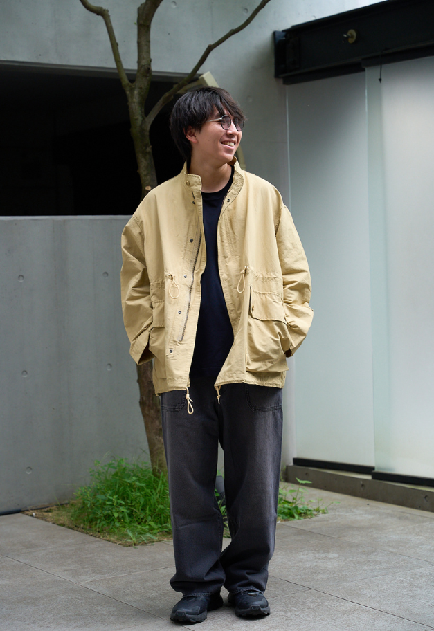ARMY TWILL COTTON NYLON STAND COAT