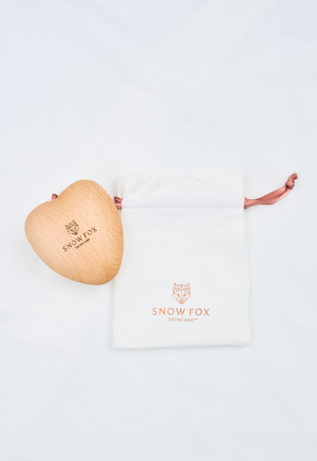 SNOW FOX SKINCARE プレミアム FOX カッサ ウッド ミニハート ヘアブラシ【残り1点】