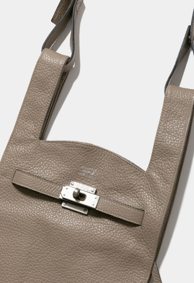 beautiful people market shoulder bag in shrink leather