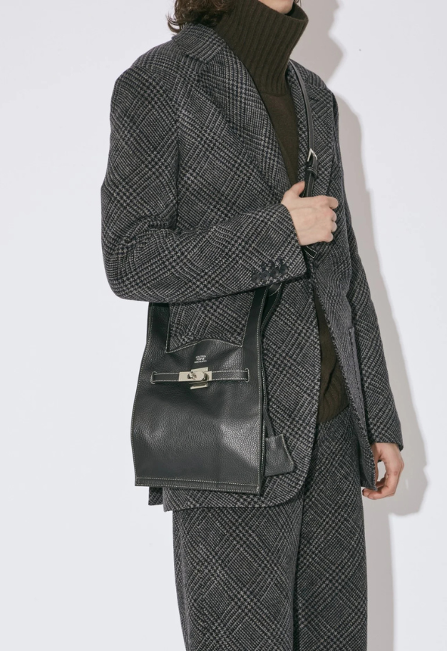 beautiful people market shoulder bag in shrink leather