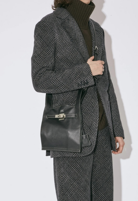 beautiful people market shoulder bag in shrink leather