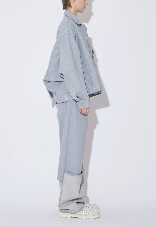 beautiful people recycling denim flip hem pants