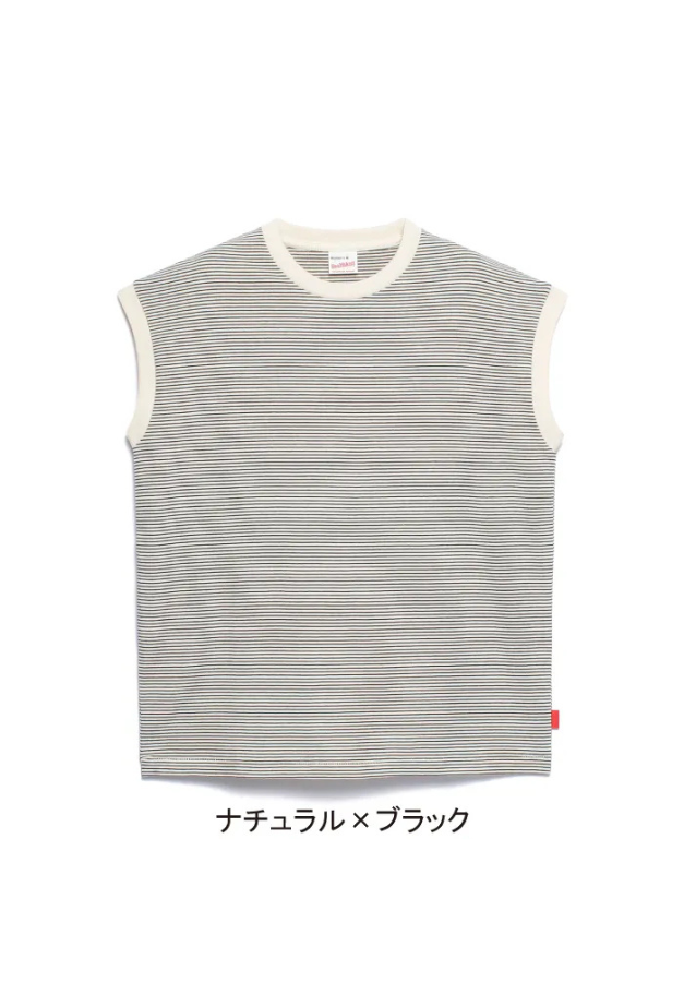 Healthknit Narrow Border Jersey Sleevless【WOMENS ITEM/残BLACK1点】