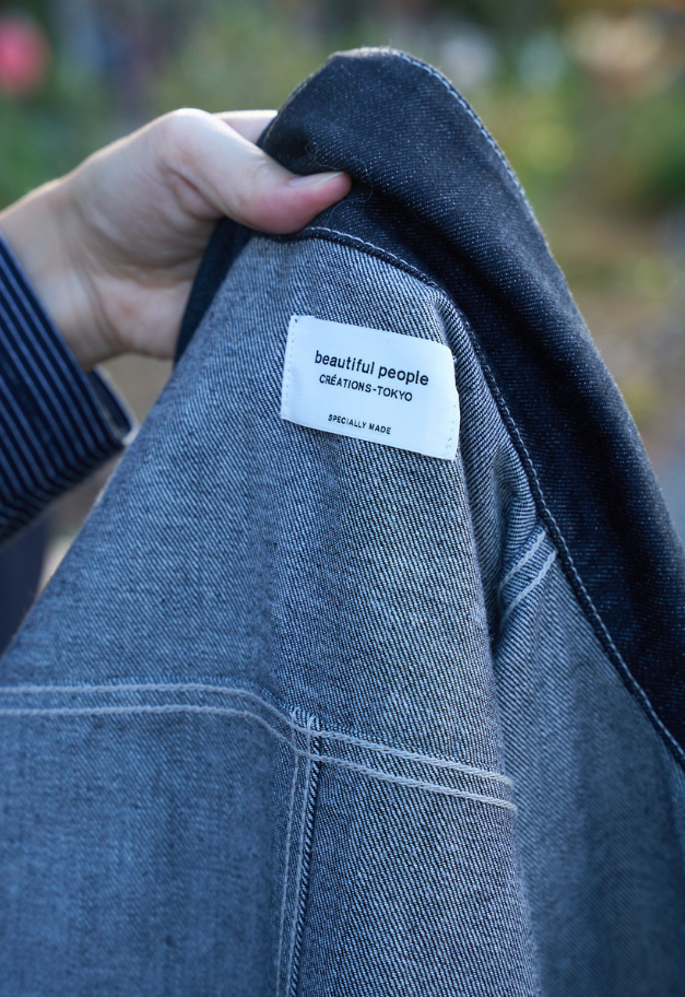 beautiful people selvedge denim square big blouson