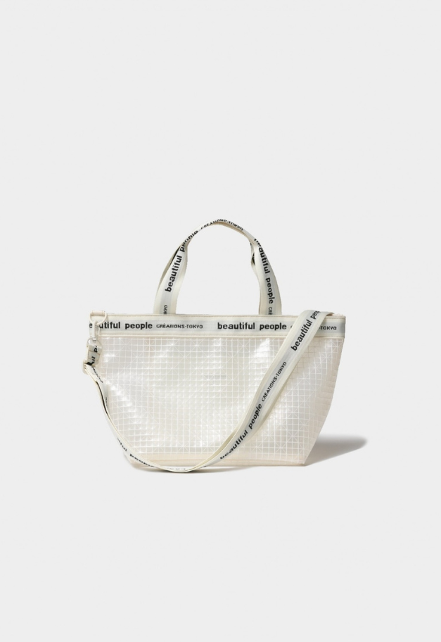 beautiful people plaid vinyl logo tape bag M【再入荷通知をご登録下さい】
