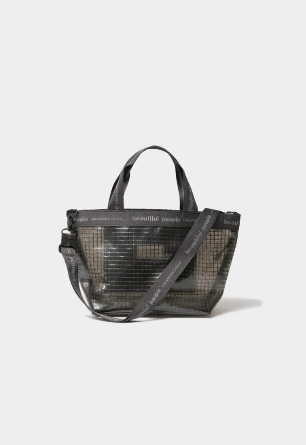 beautiful people plaid vinyl logo tape bag M【再入荷通知をご登録下さい】