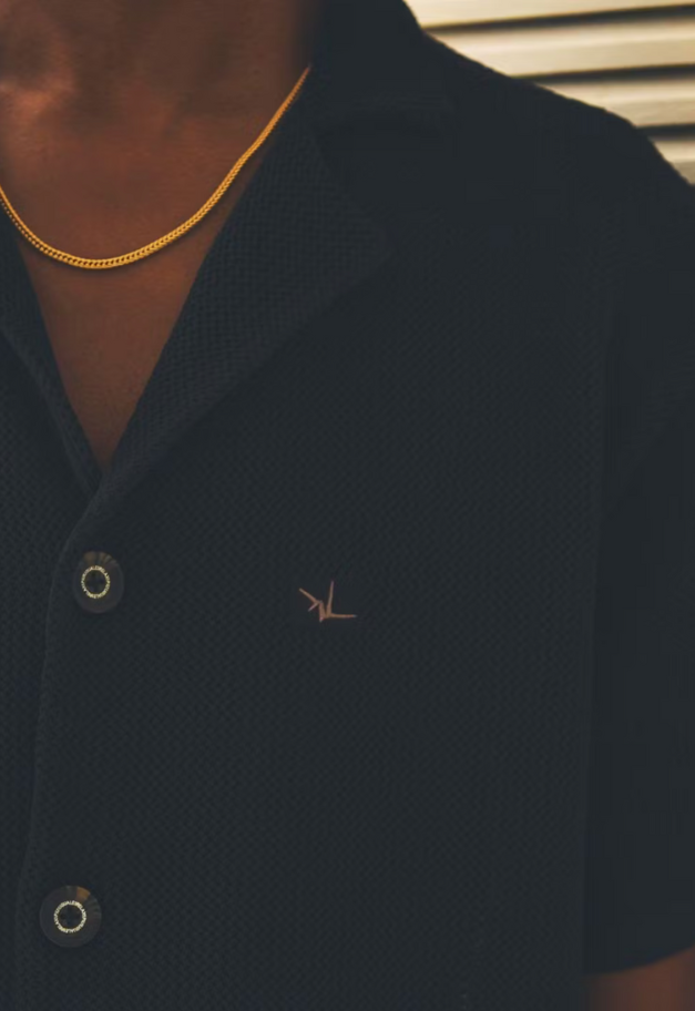 1PIU1UGUALE3 RELAX KNIT OPEN COLLAR SHIRT