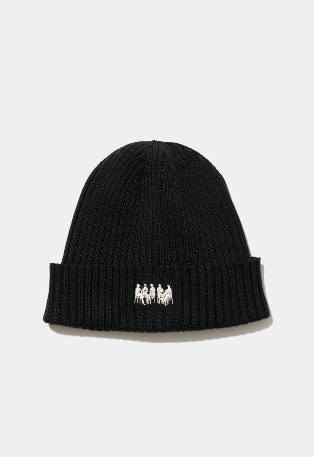 beautiful people suvin cotton knitted rib beanie
