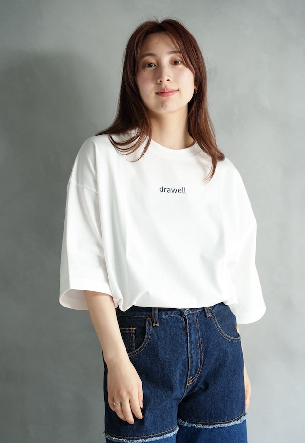 drawell LOGO PRINT T【WHITE/GRAY】