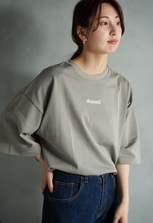 drawell LOGO PRINT T【WHITE/GRAY】