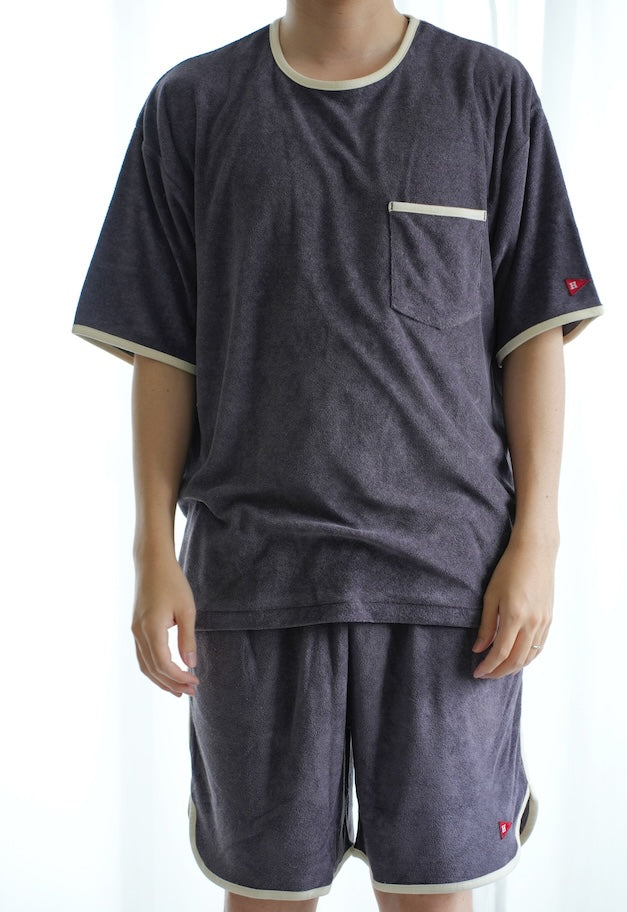 Healthknit Tri-Blend Pile Crew S/S w/Pocket