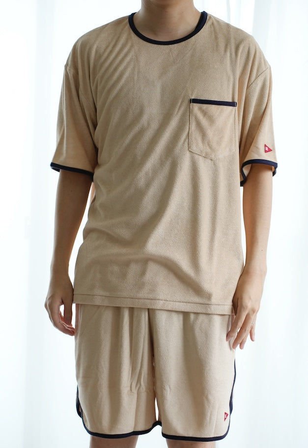 Healthknit Tri-Blend Pile Crew S/S w/Pocket