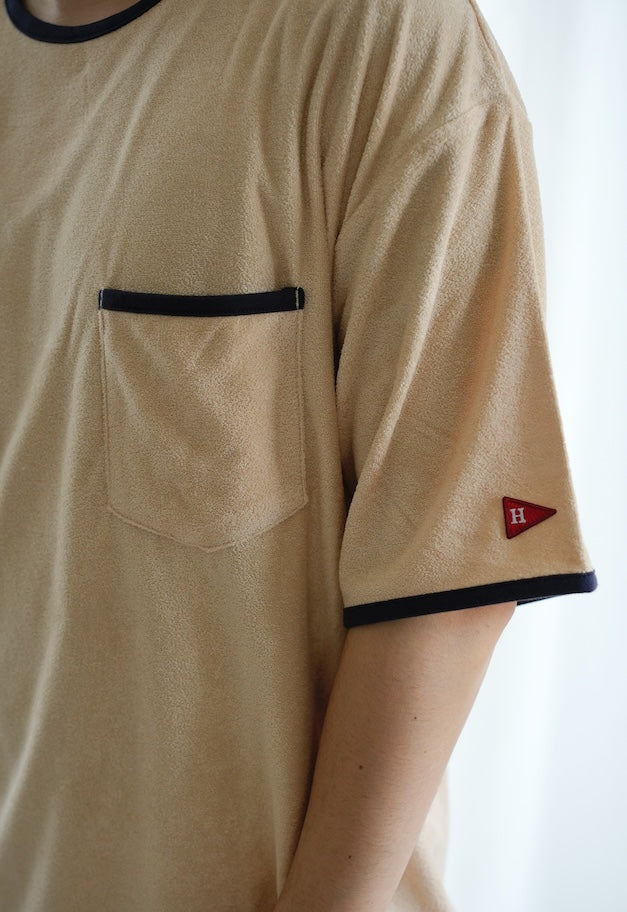 Healthknit Tri-Blend Pile Crew S/S w/Pocket