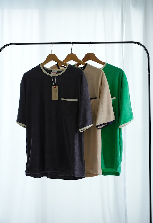 Healthknit Tri-Blend Pile Crew S/S w/Pocket