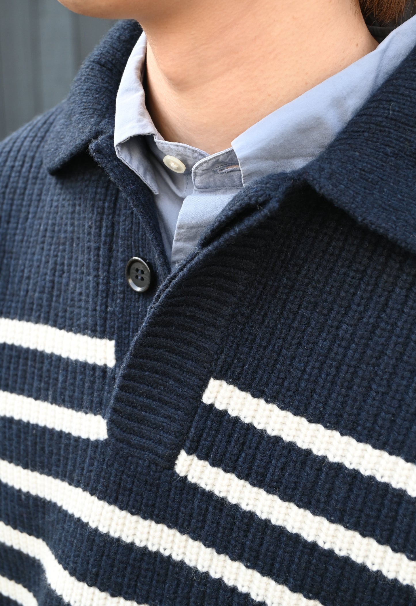 ANNUAL STRIPED POLO SWEATER