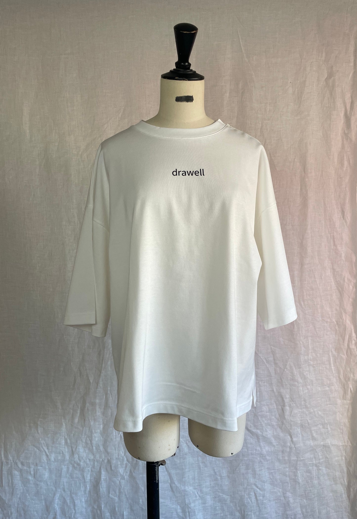 drawell LOGO PRINT T【WHITE/GRAY】