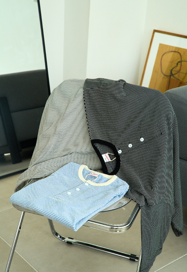 Healthknit Narrow Border Jersey Henley