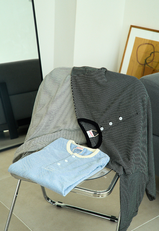 Healthknit Narrow Border Jersey Henley