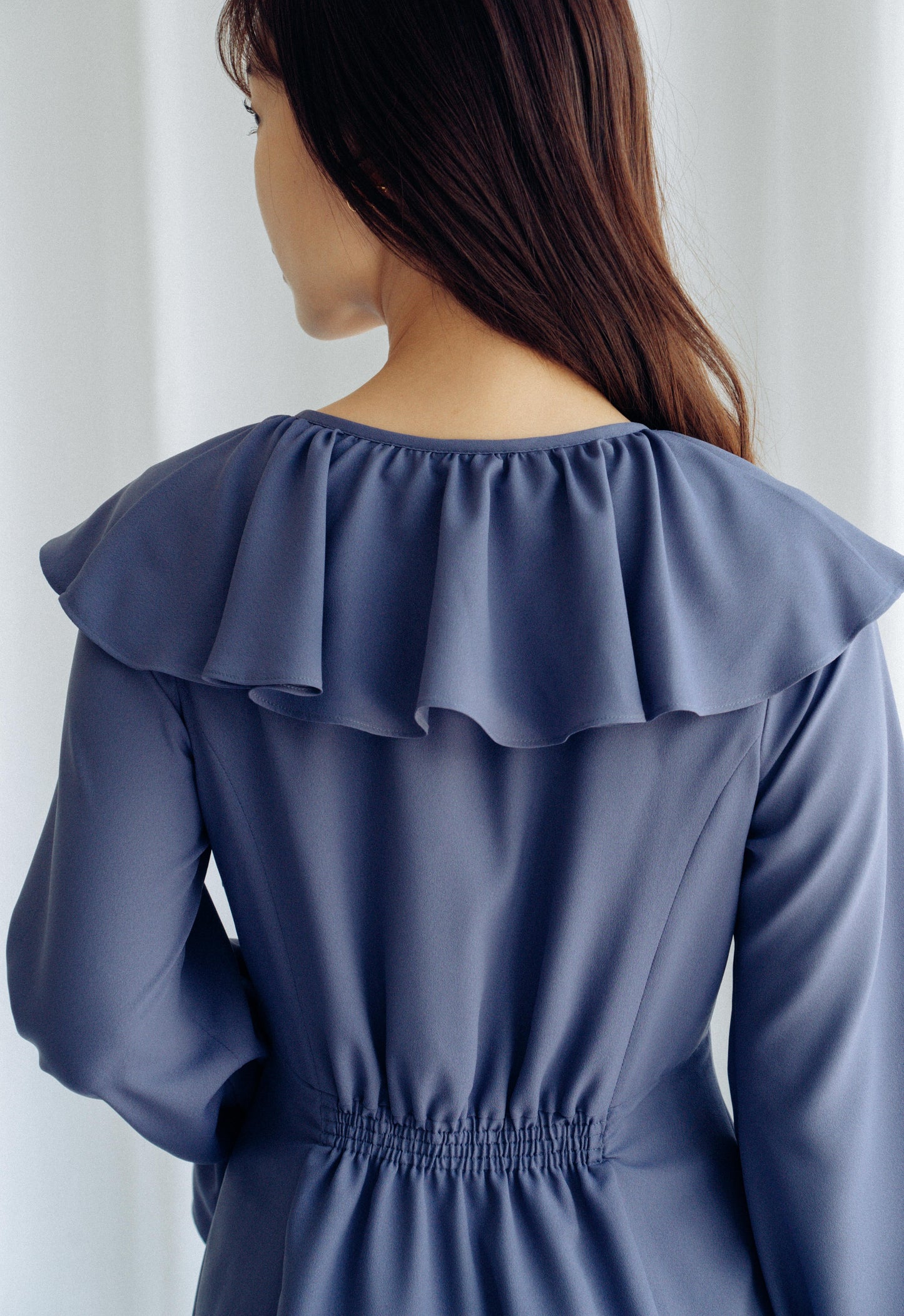 ◆[バイバック保証] micofill ラッフル襟ワンピース