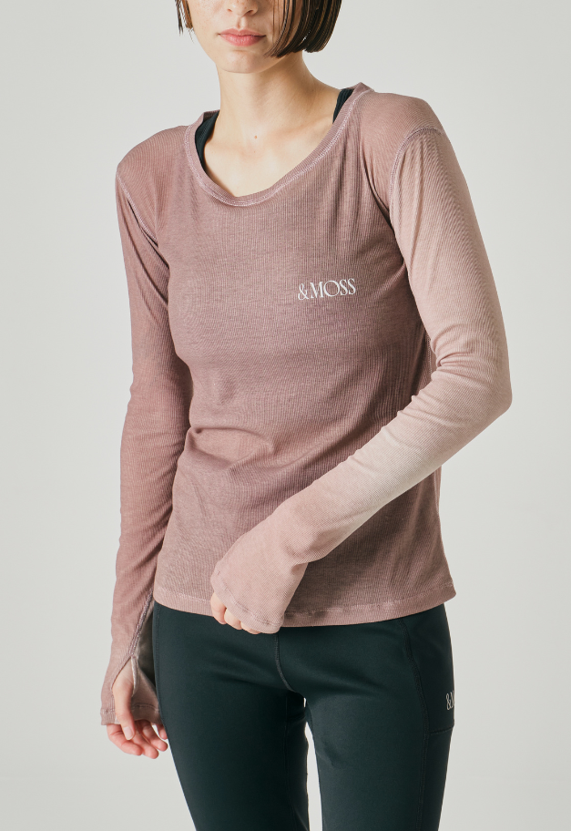 ◆[バイバック保証] &MOSS 【クーポン割引】DRY RIB SEE-THROUGH T-SHIRTS