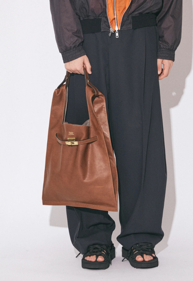 beautiful people oiled leather xlarge market bag