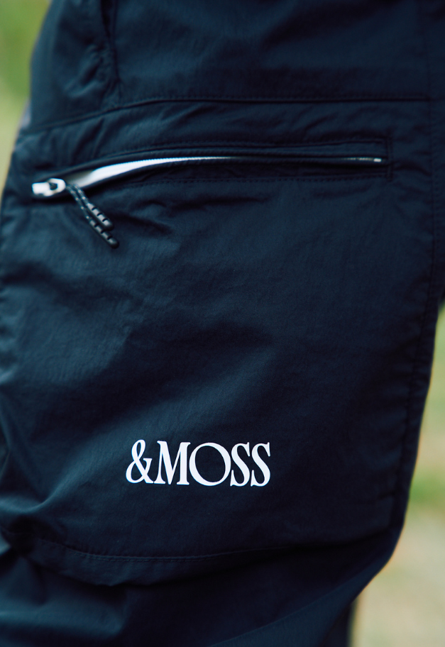 &MOSS STRETCH ZIP PANTS【BLACK/BEIGE】