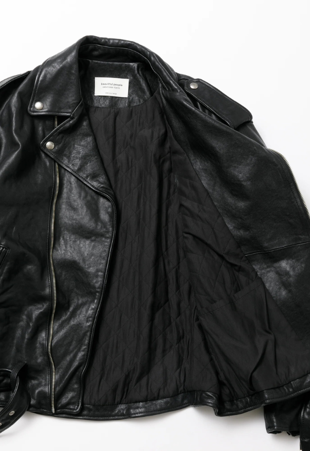 beautiful people shrink leather relax riders jacket【予約商品】