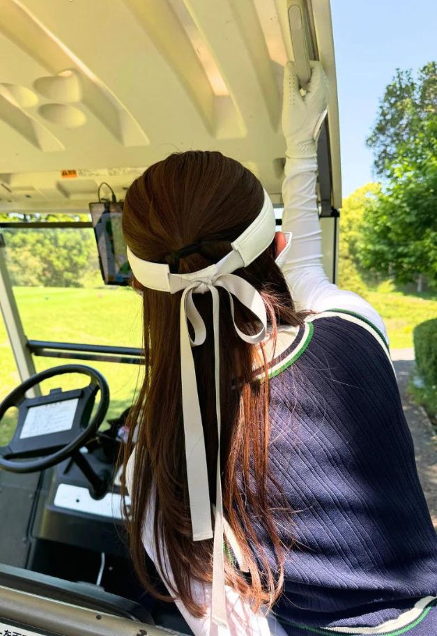 LE.NAN Logo ribbon sunvisor【 WHITE×GRAYGE/NAVY×WHITE】