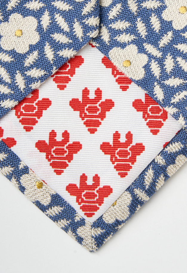 giraffe 小さな幸せを見つけて&チャーミングが、隠せない。｜リバーシブルフラワーソリッドタイ