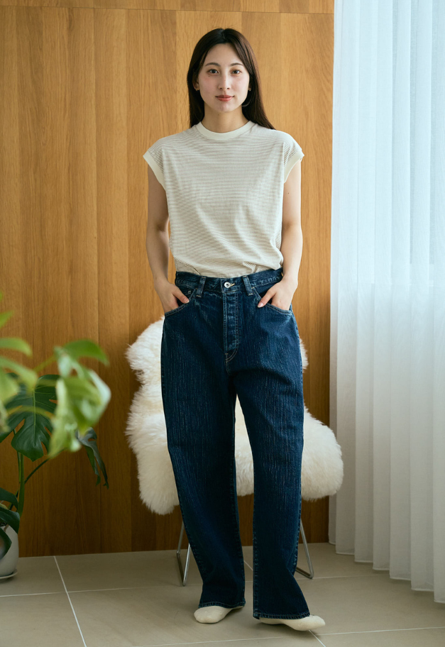 Healthknit Narrow Border Jersey Sleevless【WOMENS ITEM】