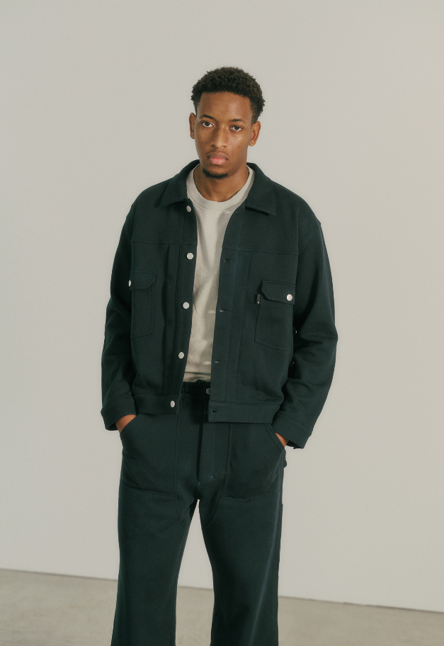 BerBerJin RUSSEL×BerBerJin Pro Cotton Loopback Terry Sweat Trucker Jacket