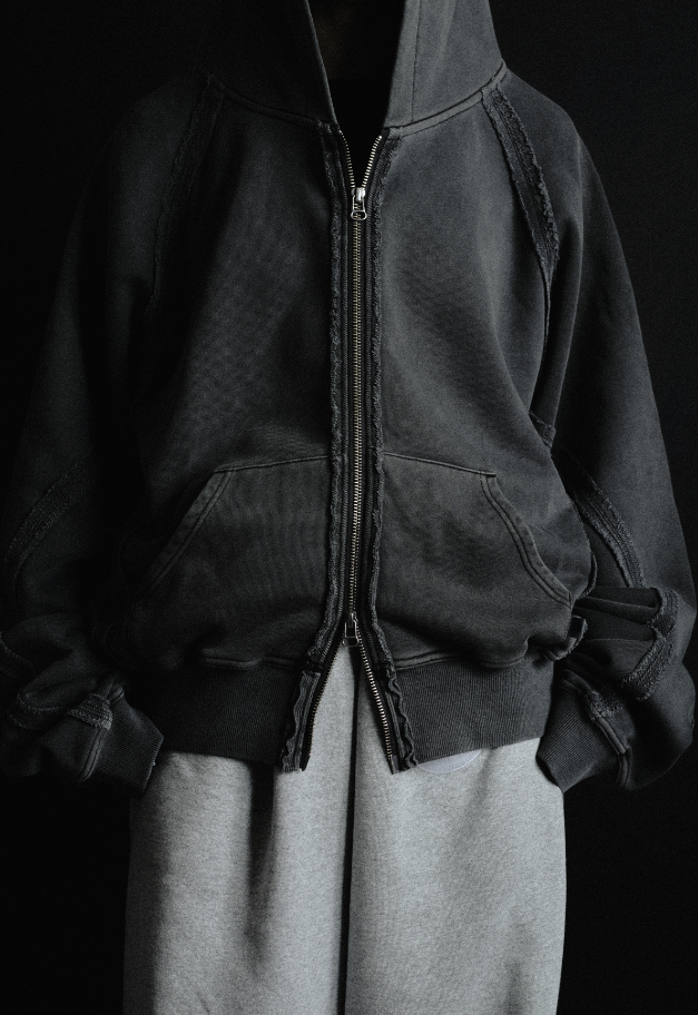 JieDa RUSSELL×JieDa Campus Sweat Zip Hoodie【予約商品】