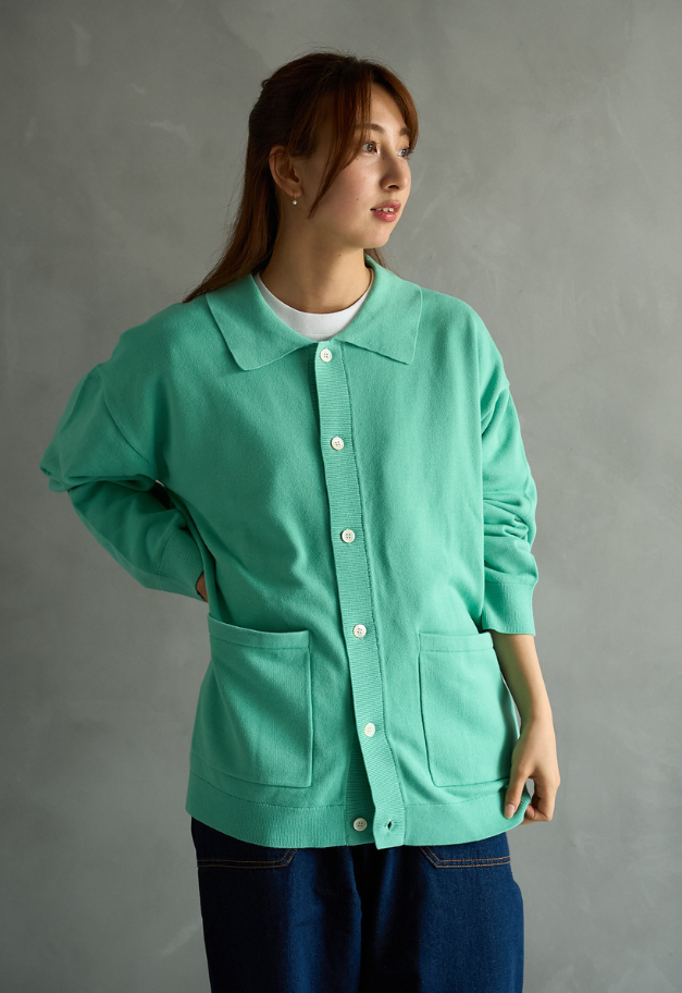 RYE TENDER KEAP SHIRTS CARDIGAN【BLACK/GREIGE/MINT UNISEX】